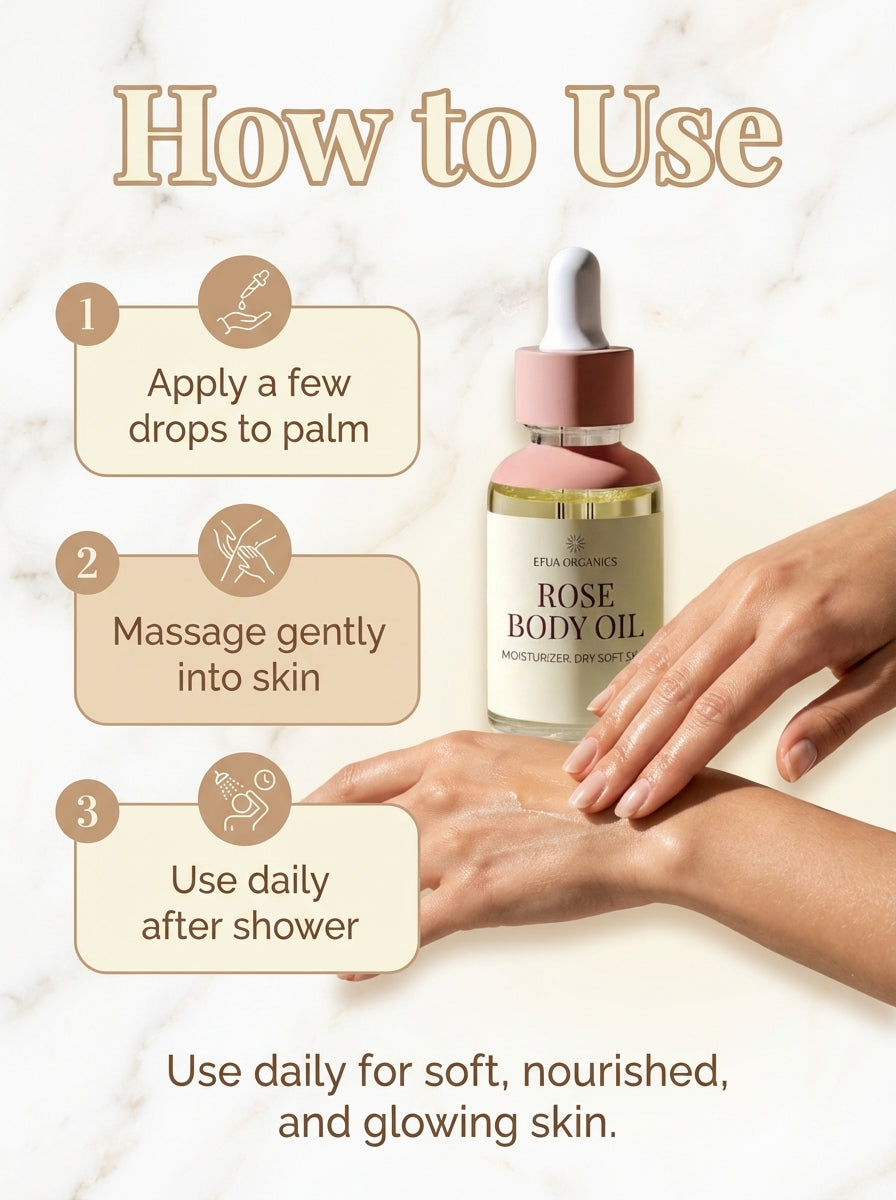 ROSE BODY OIL - Deep Hydration. Soft Glow.