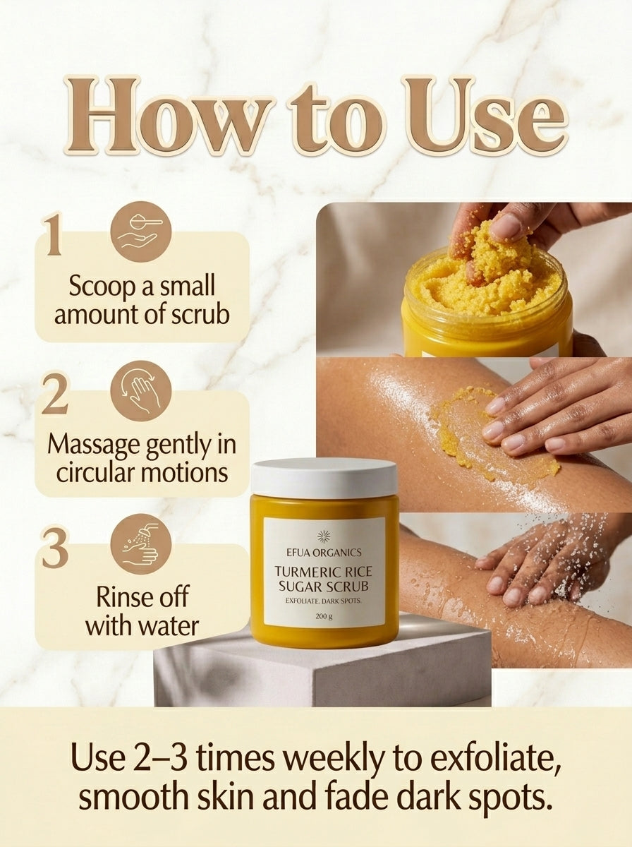 TURMERIC RICE SUGAR SCRUB - Polish. Brighten. Renew.
