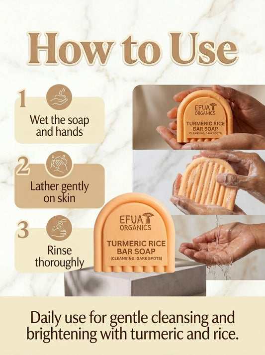 TURMERIC RICE BAR SOAP - Cleanse. Clarify. Even Tone.