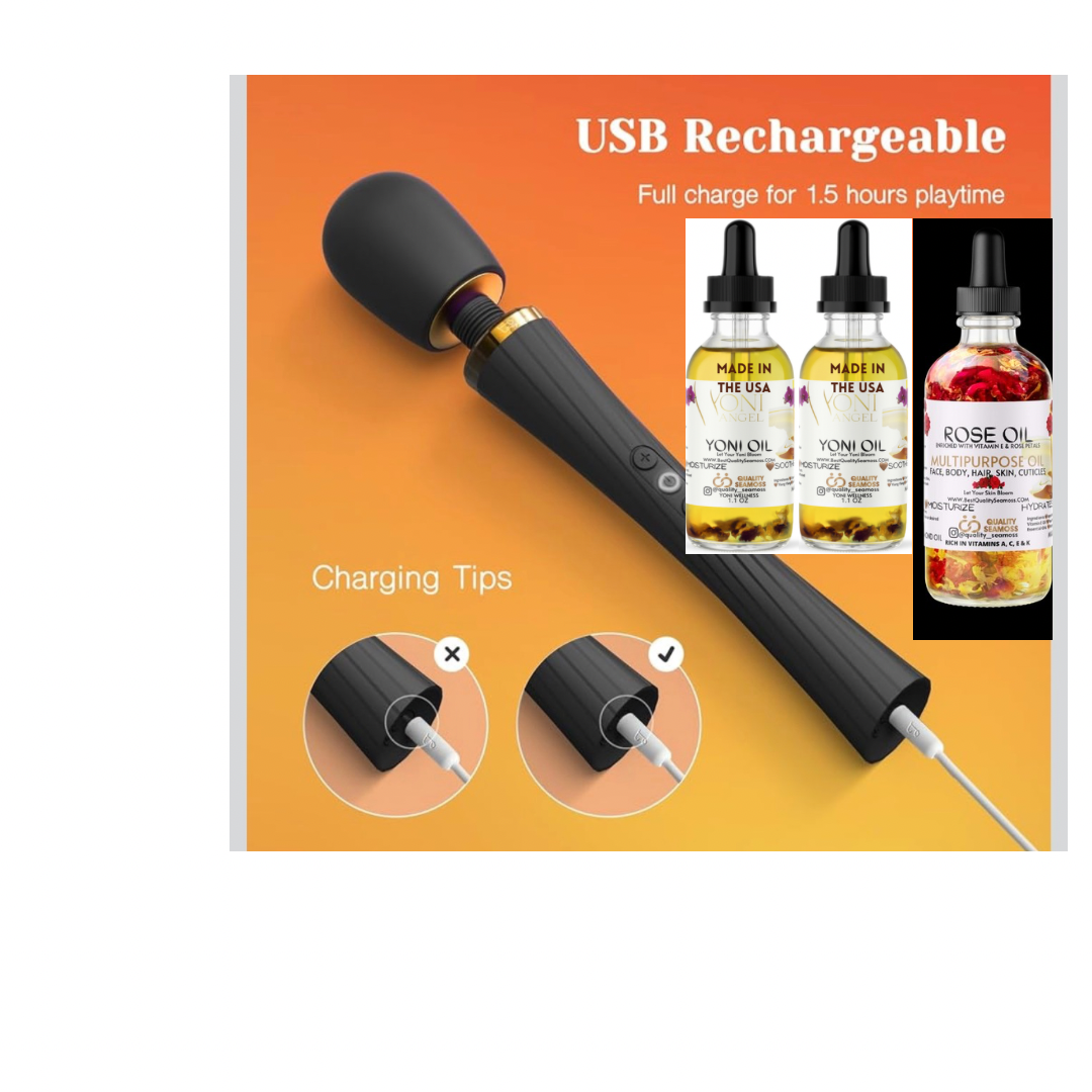 Massager Quiet Powerful Waterproof Cordless Power Hammer HandHeld Massager for Neck Back Leg Waist Relief 90 Minutes Run Time. USB Rechargeable