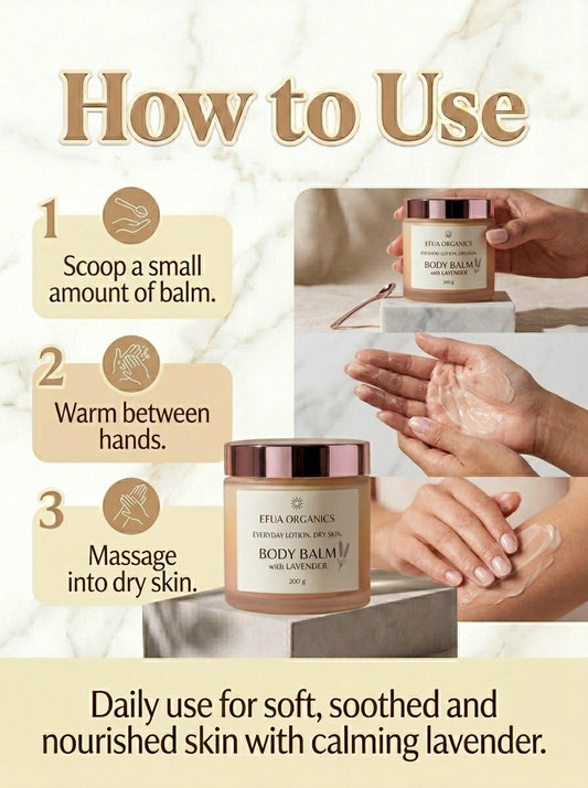 BODY BALM WITH LAVENDER - Daily Moisture. Lasting Comfort.