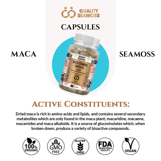 Maca/Seamoss Capsules 1300 mg