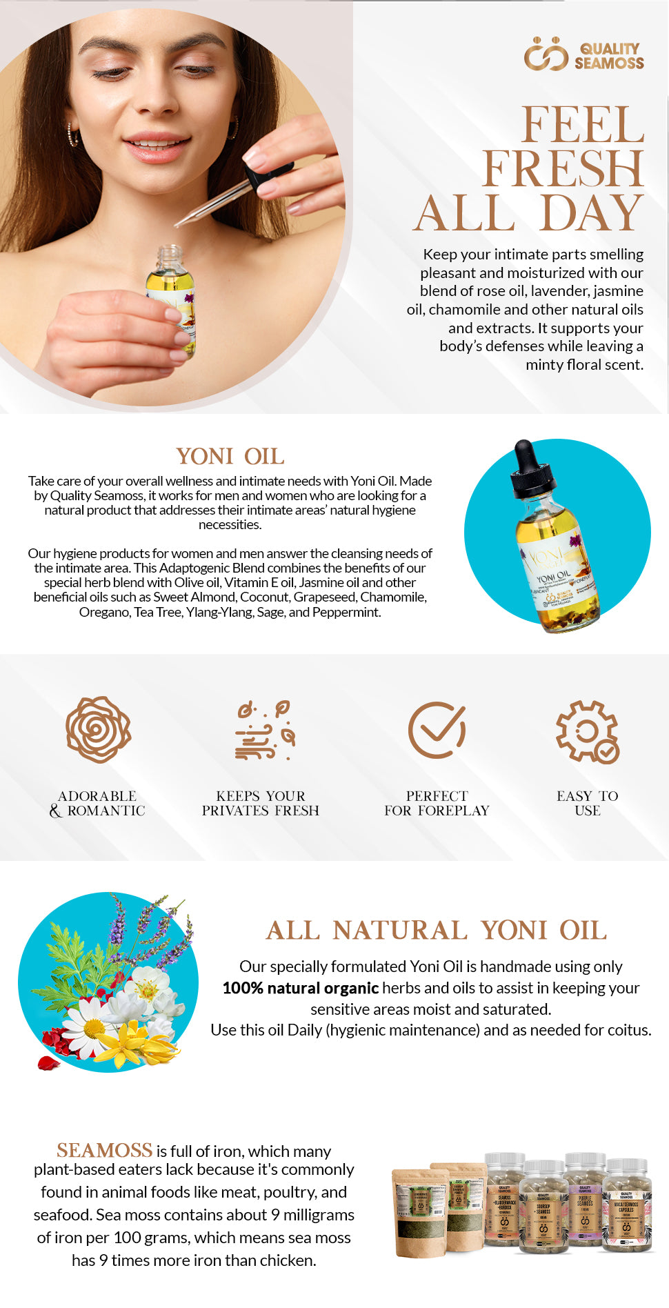 Yoni Oil for PH Balance, Dryness, Itching, Odor Control
