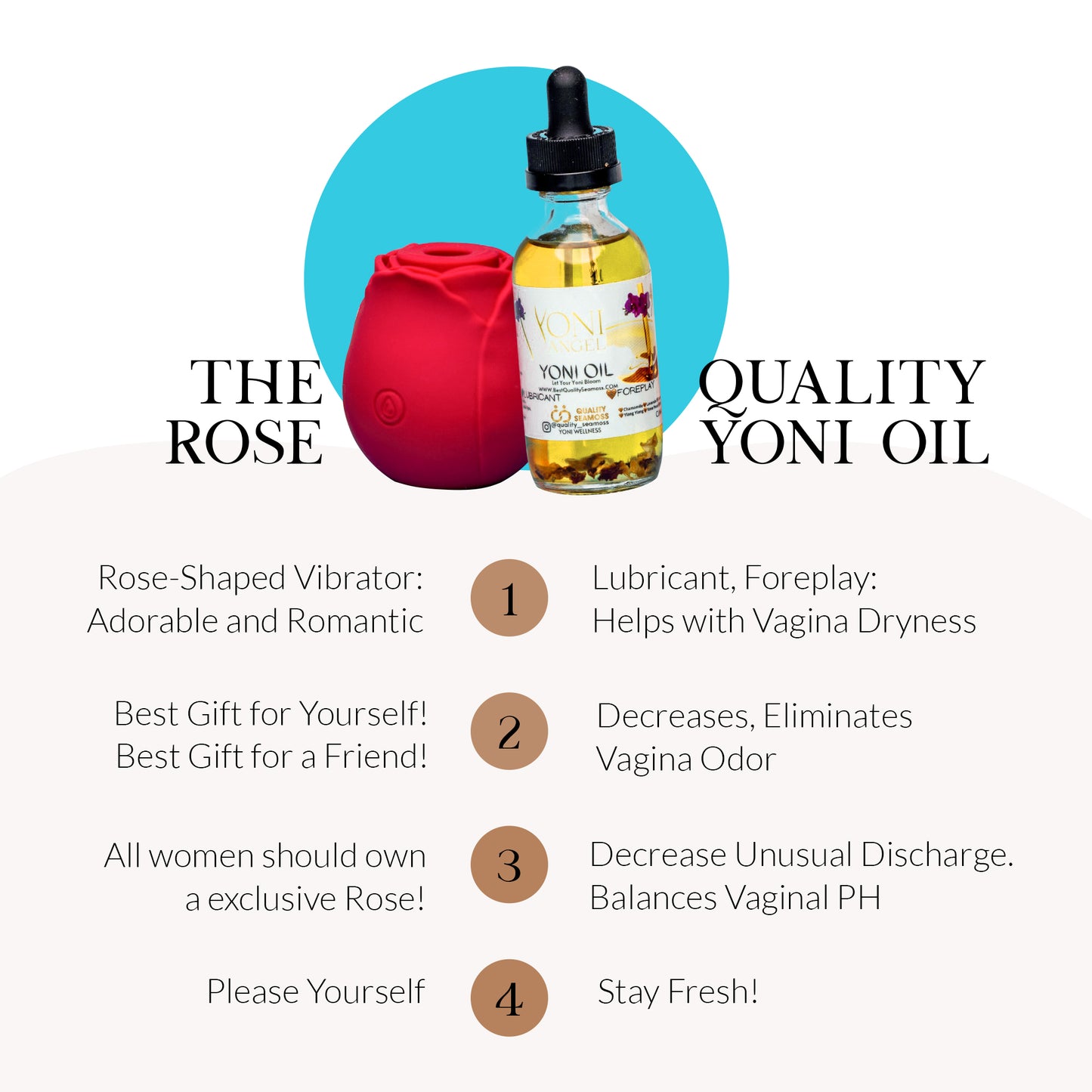 Yoni Oil for PH Balance, Dryness, Itching, Odor Control