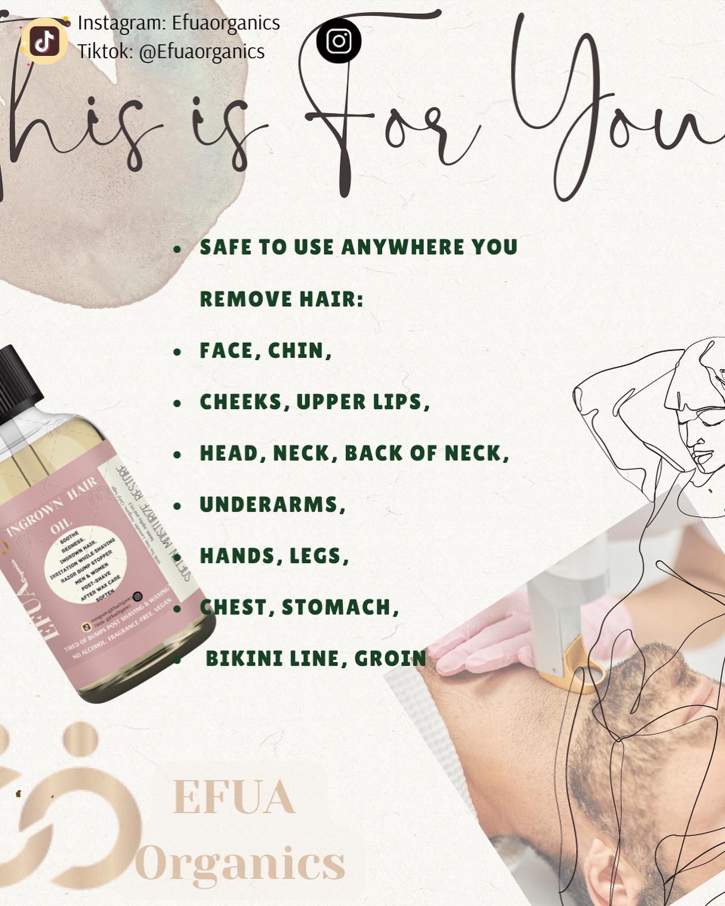 Efua Oil for Dryness and Inflammation from Eczema, Psoriasis, Ingrowns and Acne